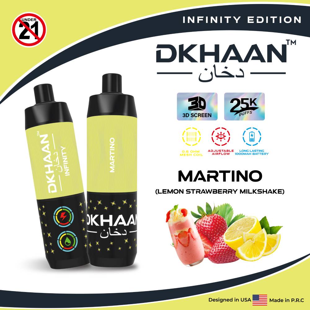 Dkhaan Infinity Vape with 3D Screen 25000 Puffs (Martino)