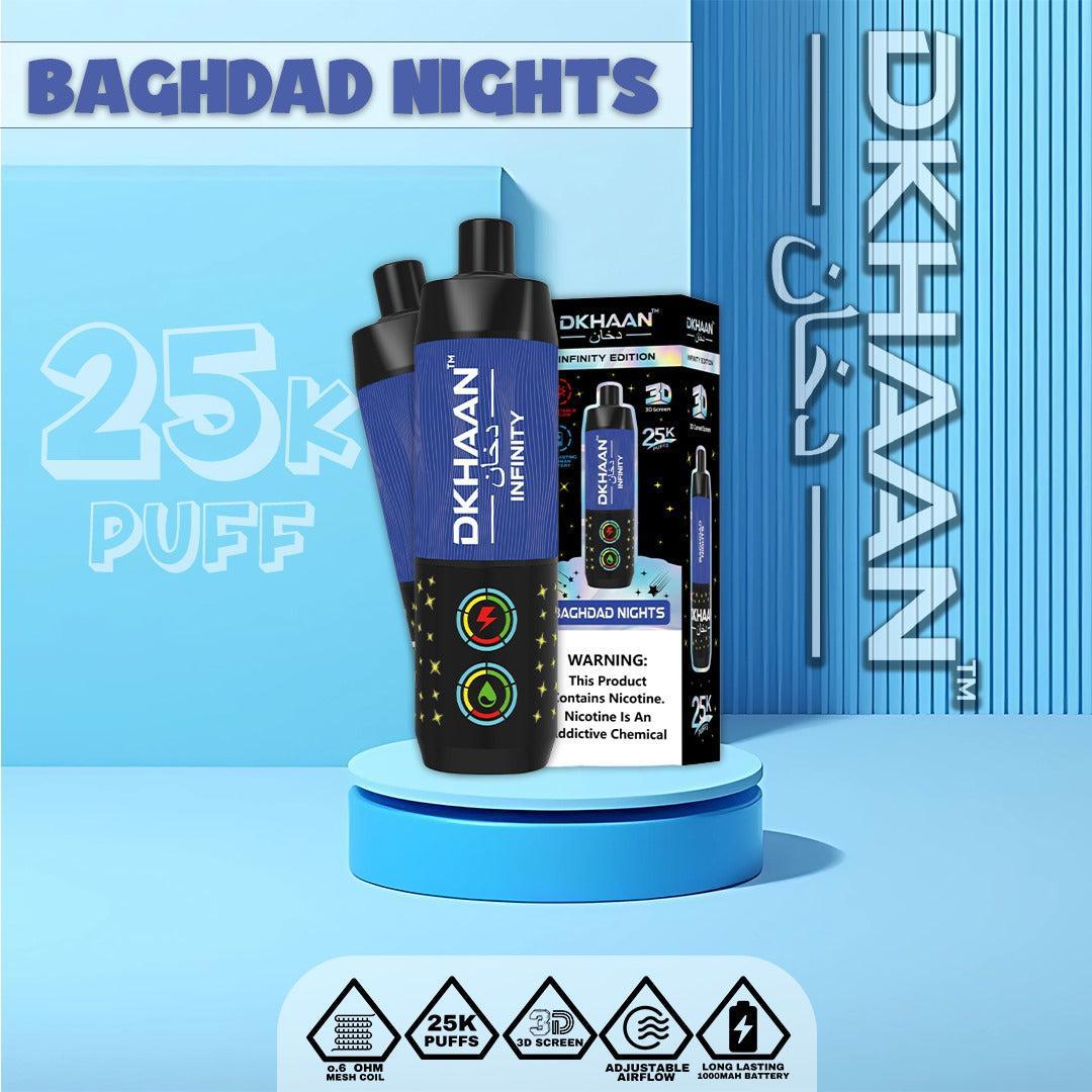 Dkhaan Infinity Vape with 3D Screen 25000 Puffs (Baghdad Nights)