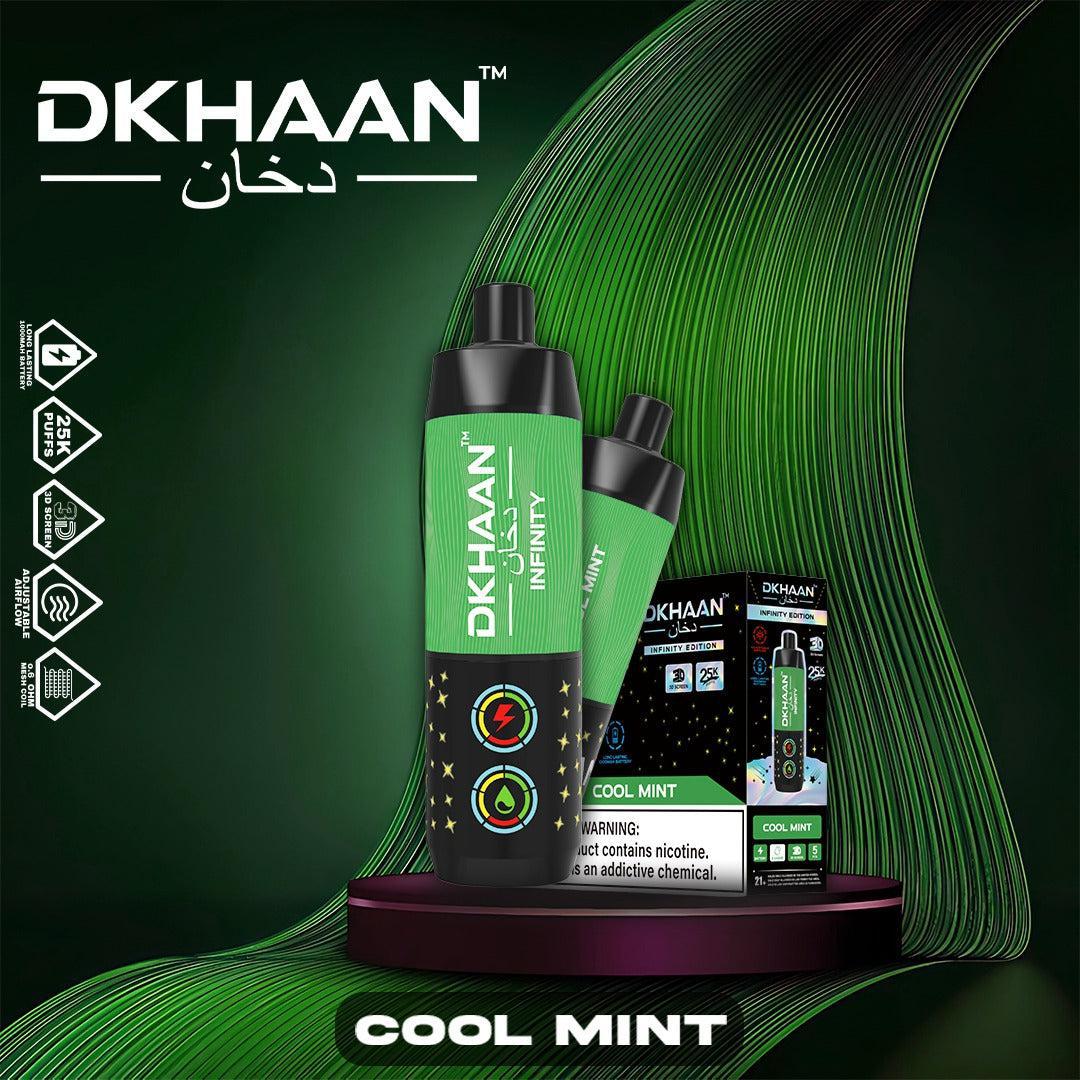 Dkhaan Infinity Vape with 3D Screen 25000 Puffs (Cool Mint)